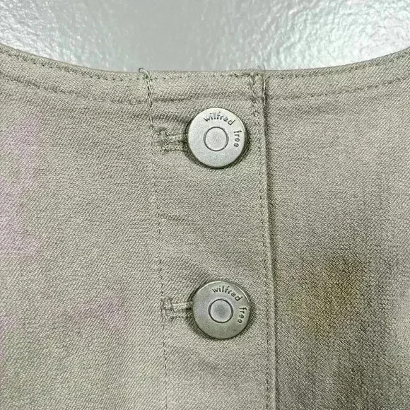 ARITZIA WILFRED FREE Crop Bralette Stretch Denim Button Tank Top Women Small 0 - Picture 3 of 7